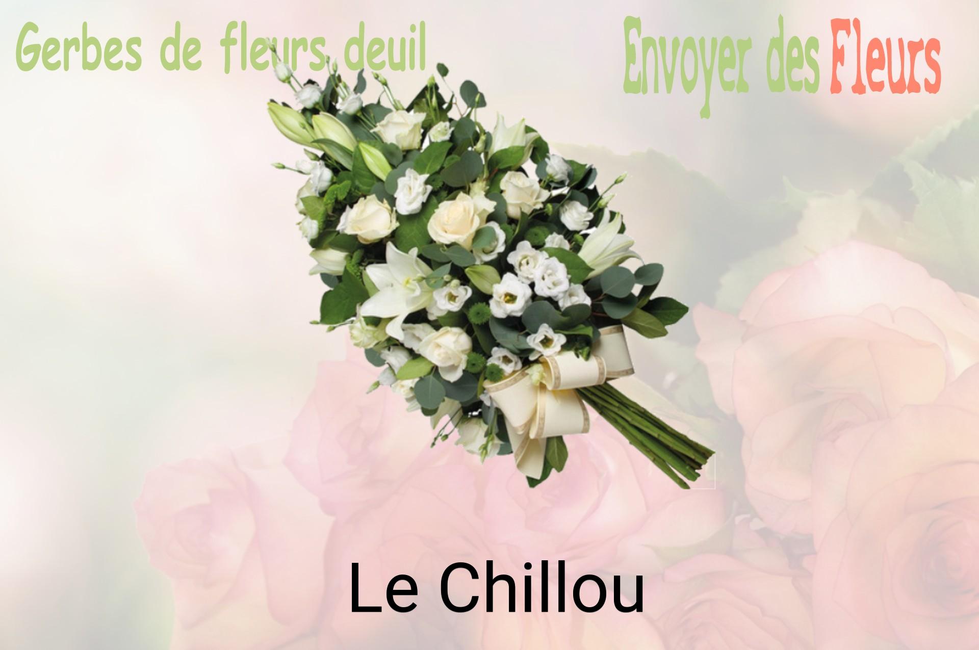 Gerbe de fleurs de deuil livrée à Le Chillou